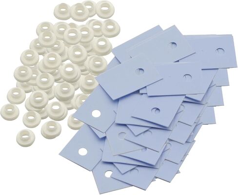 100Pcs TO-220 Transistor Plastic Insulation Washer + 100Pcs TO-220 Isolated Silicone Pad Sheet Strip in Saudi Arabia