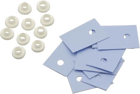 100Pcs TO-220 Transistor Plastic Insulation Washer + 100Pcs TO-220 Isolated Silicone Pad Sheet Strip in Saudi Arabia