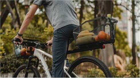 Topeak Urban Metal Mesh Rear Basket with 24L Capacity and Multi-Mount Panel Design (Black) in Saudi Arabia