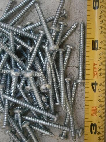New Pack of Sheet Metal Screws #6 x 1-1/2" Long Phillips Pan Head Steel Zinc Lot of 100#5457 Multi-Purpose Comprehensive Hardware Fastener Assortment Kit WnyNEH04098 in Saudi Arabia
