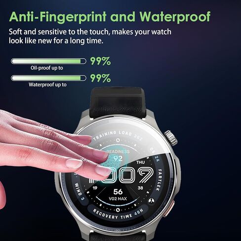 Compatible for Garmin Forerunner 970 47mm/570 47 mm screen protector, Anti-Scratch 3D Full Screen Coverage flim, Case Friendly, HD Ultra, 4 PACK in Saudi Arabia