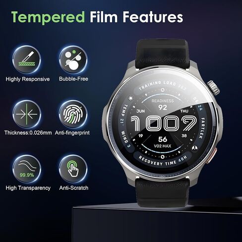 Compatible for Garmin Forerunner 970 47mm/570 47 mm screen protector, Anti-Scratch 3D Full Screen Coverage flim, Case Friendly, HD Ultra, 4 PACK in Saudi Arabia