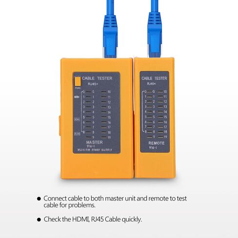 اختبار مكتشف الكابلات RJ45 ، اختبار الاستمرارية المحمولة لأزواج الأسلاك ، باليد باليد مع وحدة وبعيدة للاختبار in Saudi Arabia