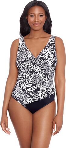 Women's Ruffle Surplice One Piece Swimsuit in Kuwait