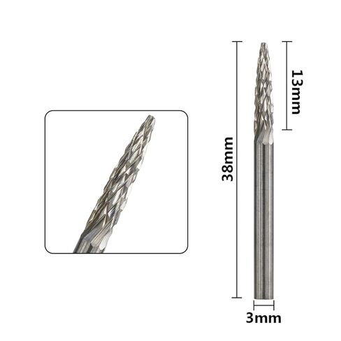 3mm Shank Double Cut Rotary Burrs for Rotary Tools F3 Type Carbide Rotary File for Metal Woodworking 1Set in Saudi Arabia