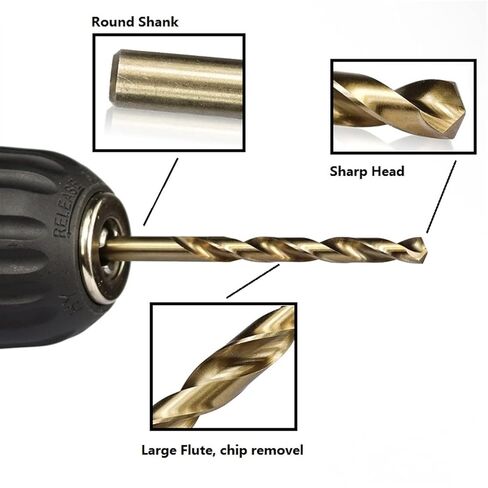 1.0-13mm M35 الكوبالت المغلفة تويست بتات الخشب/الفتحة المعدنية مستديرة شانك. in Saudi Arabia