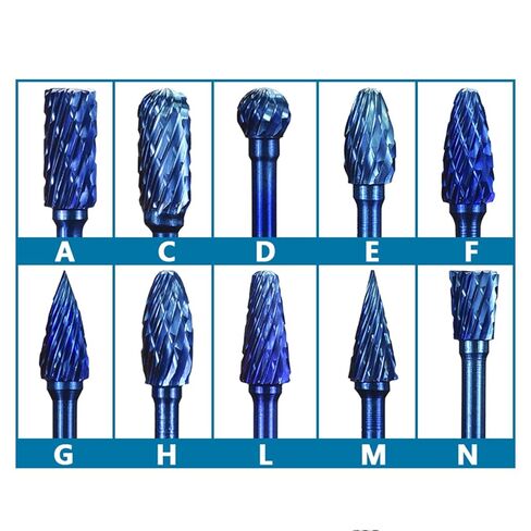 1Box 3mm Shank Tungsten Carbide Rotary Burrs 6mm Diameter Double Cut Rotary File Router in Saudi Arabia