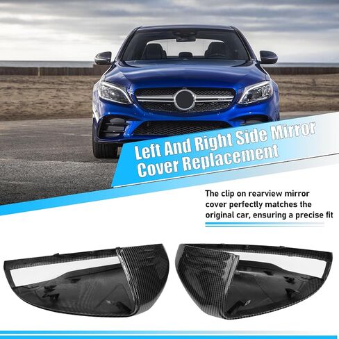 Jaronx متوافق مع مرسيدس بنز باس استبدال Class C Class W205/E فئة W213/S فئة W222/GLC X253 ، السائق الأيسر والمقطع الأيمن على مرآة الرؤية الخلفية لمرسيدس (أسود لامع) in Kuwait
