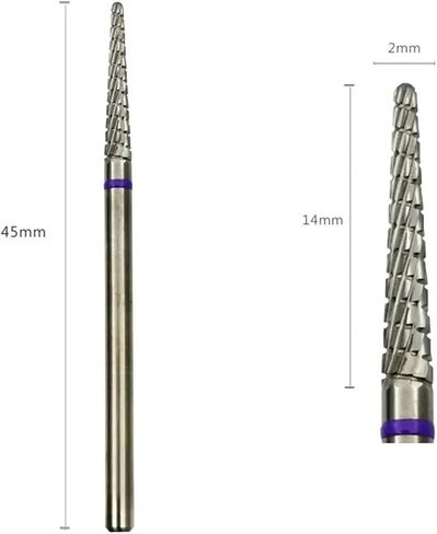 Carbide Cuticle Clean Nail Bit Cone Nail Drill Bits Electric Grinding Burr Manicure Drills Nails 1Pcs(L0214R-M) in Kuwait