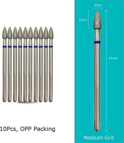 مخروط مخروطي بتات مانيكير أدوات إكسسوارات الأظافر 10 مساءً (G0306D-M (D)) in Kuwait