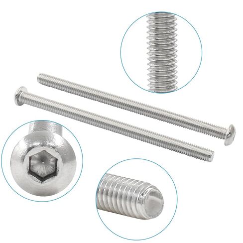 12 Pcs M6 x 60mm Button Head Socket Cap Bolts Screws, 304 Stainless Steel Button Head Socket Cap Metric Screws Bolts in Kuwait