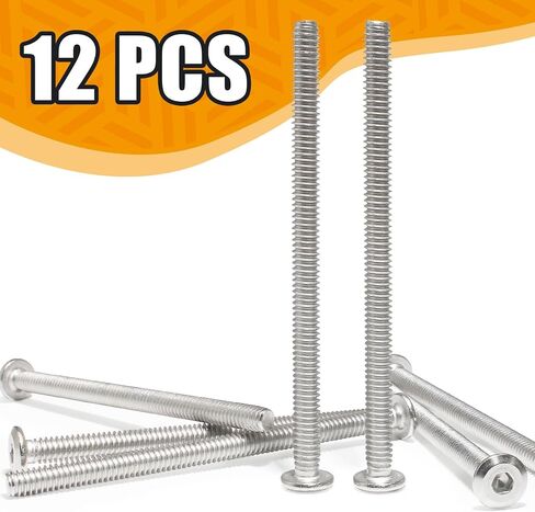 Biaungdo 20 Pack Flat Head Allen Bolts, 1/4-20 x 2 Inch Silver Socket Cap Screws Joint Connecting Bolts Countersunk Screws for Furniture, Fully Threaded in Saudi Arabia