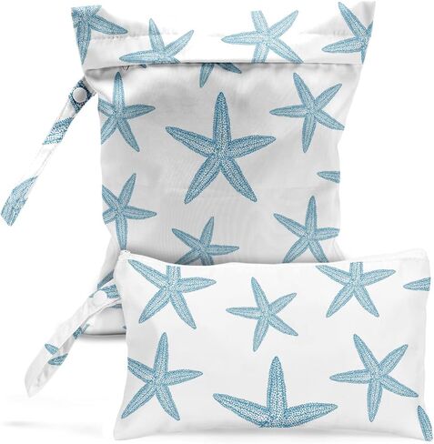 zcyxuuw Wet Bag, Wet Dry Bag, Wet Bag for Swimsuit, Travel, Beach, Pool, Diapers, Dirty Yoga Gym Clothes, Toiletries, Makeup Bag, Waterproof Hippie Retro Flower Decor for Women Birthday, 2 Pcs Set. in Saudi Arabia