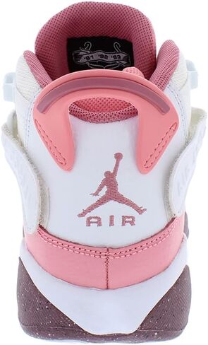 NIKE Jordan 6 Rings Big Kids' Shoes (DV3178-101, White/Red Stardust/Vapor Green/Anthracite) Size 6.5 in Saudi Arabia