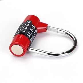 Heavy Duty 4 Dial Digit Combination Lock Dormitory Cabinet Lock Locker Padlock Travel Luggage Lock 1Pcs(Red) in Saudi Arabia
