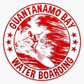Hof Trading Retro Guantanamo Bay Waterboarding Vinyl Sticker مقاومة للماء ملصقات جدار الكمبيوتر المحمول ملصق Window Pumper 5 " in Saudi Arabia
