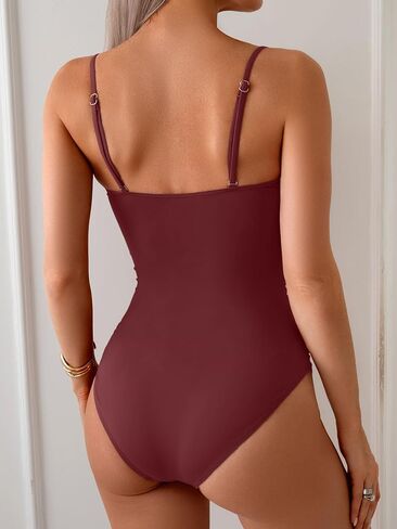 One Piece Swimsuit for Women Ruched Tummy Control Bathing Suit Push Up Slimming Swimwear in Saudi Arabia
