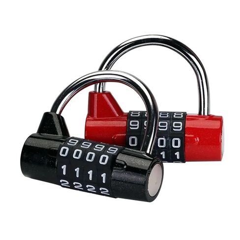 Heavy Duty 4 Dial Digit Combination Lock Dormitory Cabinet Lock Locker Padlock Travel Luggage Lock 1Pcs(Red) in Saudi Arabia