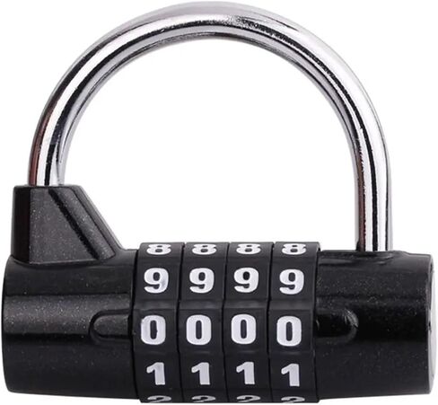 Heavy Duty 4 Dial Digit Combination Lock Dormitory Cabinet Lock Locker Padlock Travel Luggage Lock 1Pcs(Red) in Saudi Arabia