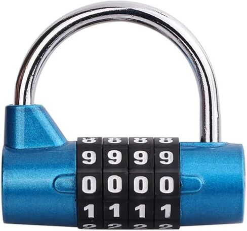 Heavy Duty 4 Dial Digit Combination Lock Dormitory Cabinet Lock Locker Padlock Travel Luggage Lock 1Pcs(Red) in Saudi Arabia