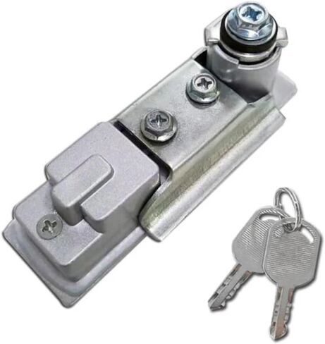 زنك سبيكة مربع كهربائي قفل الخزانة الكهربائية قفل الطائرة الميكانيكية قفل الخزانة العالمية 1pcs (Silver-2pcs-Zinc) in Saudi Arabia