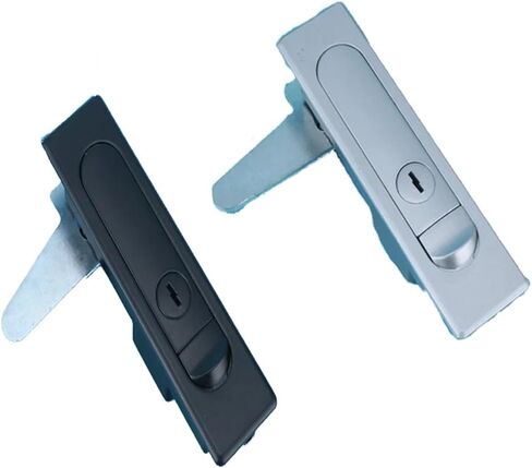 Zinc Alloy Plane Locks Push Button Glass Showcases with Lock Industrial Latch for Electronic Cabinet 1 Pcs(Black-Key-Zinc) in Saudi Arabia