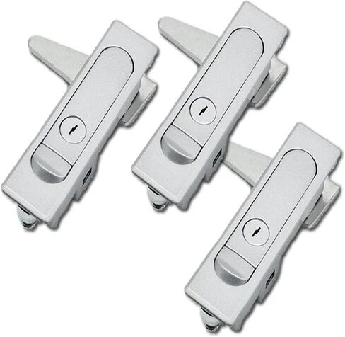 Zinc Alloy Plane Locks Push Button Glass Showcases with Lock Industrial Latch for Electronic Cabinet 1 Pcs(Black-Key-Zinc) in Saudi Arabia