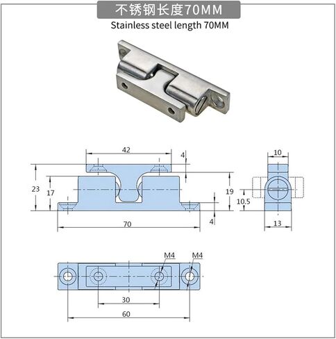 304 Stainless Steel Mirror Facing Ball Lock Elastic Buckle Door Lock Industrial Equipment Cabinet Hidden Door Lock 1Pcs(50MM) in Saudi Arabia