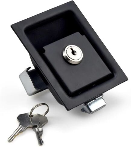 XK102-2 Carbon Steel Plane Lock Case Cabinet Door Lock Industrial Electrical Cabinet Panel Lock 1Pcs(XK102-2BS-with Key) in Saudi Arabia