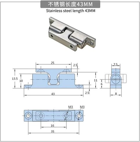 304 Stainless Steel Mirror Facing Ball Lock Elastic Buckle Door Lock Industrial Equipment Cabinet Hidden Door Lock 1Pcs(50MM) in Saudi Arabia
