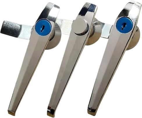 Outdoor Electrical Control Cabinet Door Handle Lock Mechanical Equipment Handle Lock 1Pcs(Spring Button) in Saudi Arabia