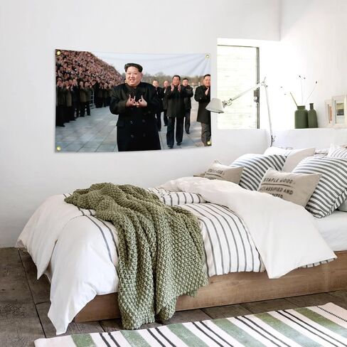 Kim Jong Un 3x5ft Funcy Flag ، مناسبة لتزيين الغرفة. in Saudi Arabia