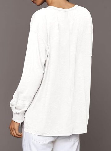 Dokotoo Womens Tops 2025 Fashion Long Sleeve Shirts Loose Cute Crewneck Basic Business Tees Blouses in Saudi Arabia
