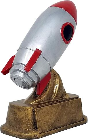 Decade Awards Rocket Ship Trophy - Custom Engraved Spaceship Award for Mentors, Innovators, Visionaries, Students, Sci-Fi Events, STEM Achievements - Customize Now (6 Inch) in Saudi Arabia