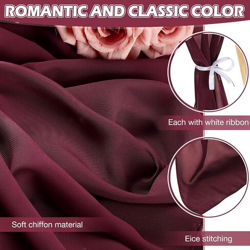 Chumia 24 Pack Chiffon Table Runners Romantic Sheer Table Decorations Long Tulle Runner for Wedding Bridal Shower Party Supplies Decor, 118 x 12 Inches (Dusty Blue) in Saudi Arabia