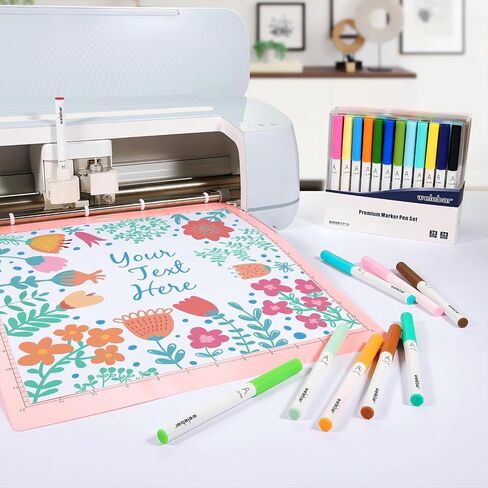 مجموعة أقلام طرف 1.0 من welebar لصانع Cricut 3/Maker/Explor 3/Air 2/Air، مجموعة أقلام تحديد ممتازة مكونة من 36 قلمًا متوسط ​​النقاط للرسم والكتابة وملحقات لآلات Cricut in Saudi Arabia