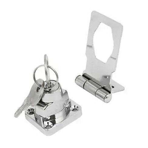 مربع علبة الدرج المعدني مفتاح HASP LATCH نغمة فضية 64 مم طول 1pcs in Saudi Arabia