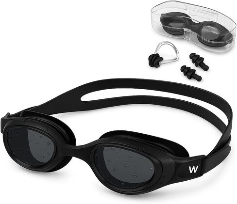 SwimmaxT Swim Goggles for Adults – Anti-Fog No-Leak UV Protection Swimming Goggles with Nose Clip & Ear Plugs for Men & Women in Saudi Arabia