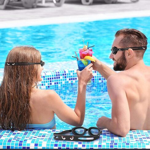 SwimmaxT Swim Goggles for Adults – Anti-Fog No-Leak UV Protection Swimming Goggles with Nose Clip & Ear Plugs for Men & Women in Saudi Arabia
