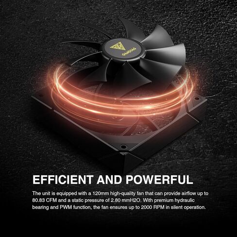 Gamdias Boreas M2-61L CPU Air Cooler ، 4.3 '' 'IPS LCD Display Cover ، 6 heatpipes copper ، heathink الألمنيوم ، مروحة منخفضة 120 مم ، دعم GIF w/software ، AMD AM5/AM4 ； Intel LGA 1851/1700 ، Black in Kuwait