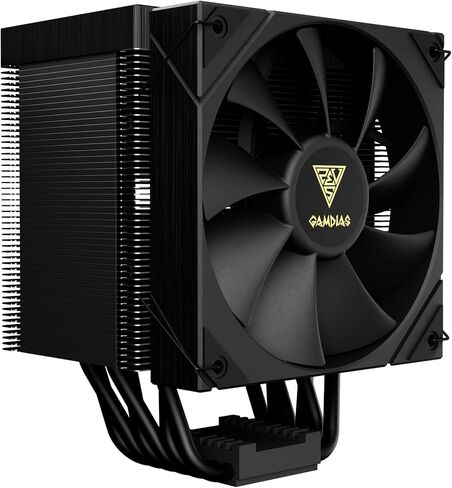 Gamdias Boreas M2-61L CPU Air Cooler ، 4.3 '' 'IPS LCD Display Cover ، 6 heatpipes copper ، heathink الألمنيوم ، مروحة منخفضة 120 مم ، دعم GIF w/software ، AMD AM5/AM4 ； Intel LGA 1851/1700 ، Black in Kuwait