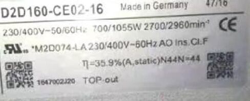محول التردد منفاخ 230/400V 700/1055W 2700/2960RPM مروحة التبريد in Saudi Arabia