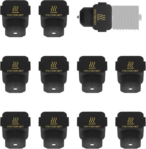 10pcs جورب السيليكون لـ Bambu Lab A1/A1 Mini ، Hotend Block Cover Cover Cover Flusts 3D Printer Boot Boot High Terfere Accessories Black Pressions Protuder Sleeve in Kuwait