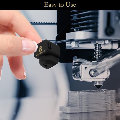 10pcs جورب السيليكون لـ Bambu Lab A1/A1 Mini ، Hotend Block Cover Cover Cover Flusts 3D Printer Boot Boot High Terfere Accessories Black Pressions Protuder Sleeve in Kuwait