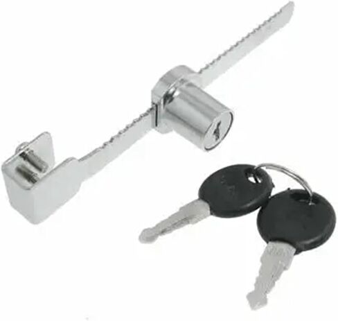 Replacement Silver Tone Showcase Sliding Glass Lock + 2 Keys 1Pcs in Saudi Arabia