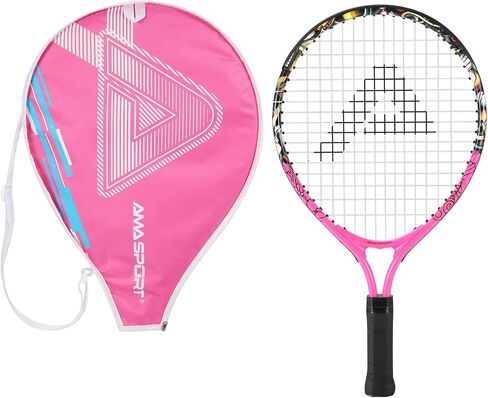 AMA SPORT Kids Tennis Racket for Junior Toddlers Starter Kit 17-25" Tennis Racquet for Girls and Boys with 420D Nylon Shoulder Strap Bag in Kuwait