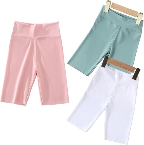 Girls Leggings Knee-Length Shorts for Bike Ride Yoga Running in Saudi Arabia