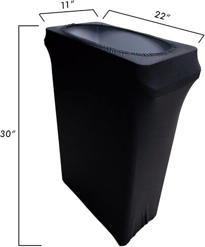 Spandex & Table Linen Slim Jim Stretch Spandex Trash Can Cover, 23 Gallons Black in Saudi Arabia