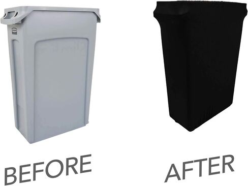 Spandex & Table Linen Slim Jim Stretch Spandex Trash Can Cover, 23 Gallons Black in Saudi Arabia