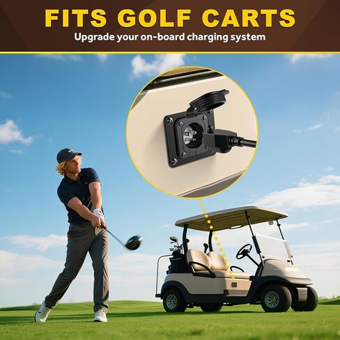 Bumbee Golf Cart Charging Port Adapter Compatible with Carts Charging Plug Part Type for Lithium Battery Conversion and On-Board Charging in Saudi Arabia